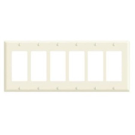 Leviton Decora 6 Gang Wall Plate 80436